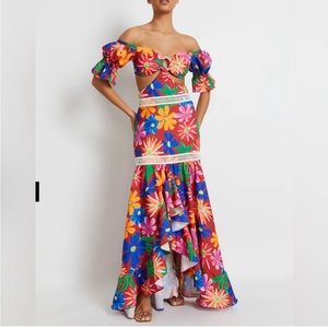 NEW PatBO Aster Off-Shoulder Maxi Dress